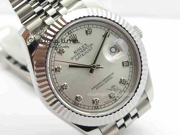 MiroTime 0428 DateJust II 41mm BP Maker Best Edition Silver Diamonds Dial On New Version Jubilee Bracelet A Reliable 3623